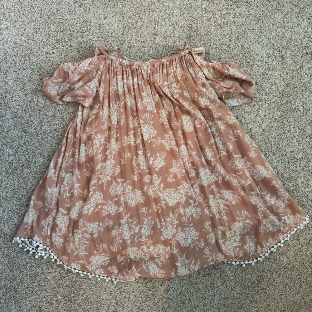 O’Neill Floral Off-Shoulder Dress with Lace Trim